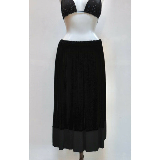 Skirts Comme Des Garçons Black Velvet Drawstring Skirt Black