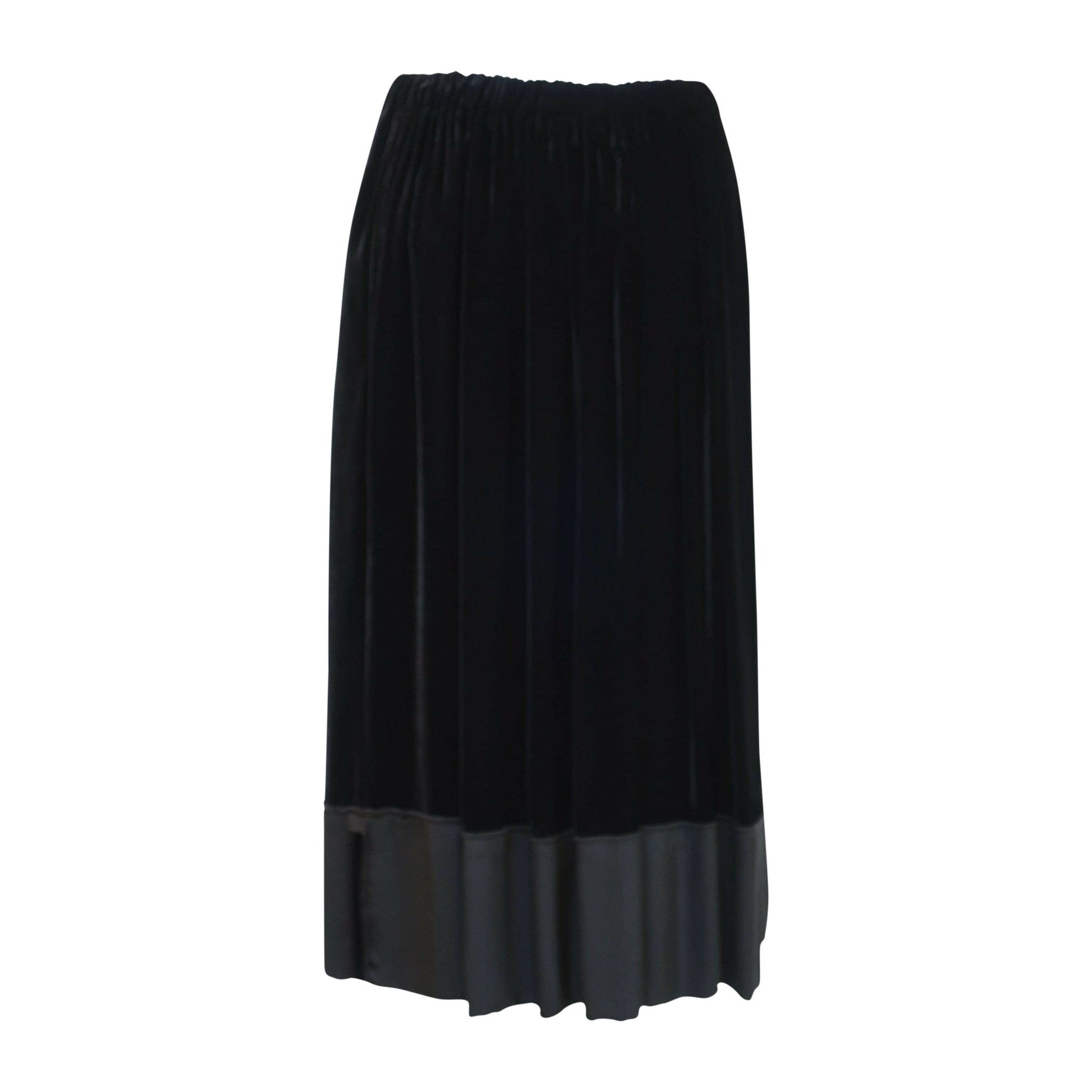 Skirts Comme Des Garçons Black Velvet Drawstring Skirt Black