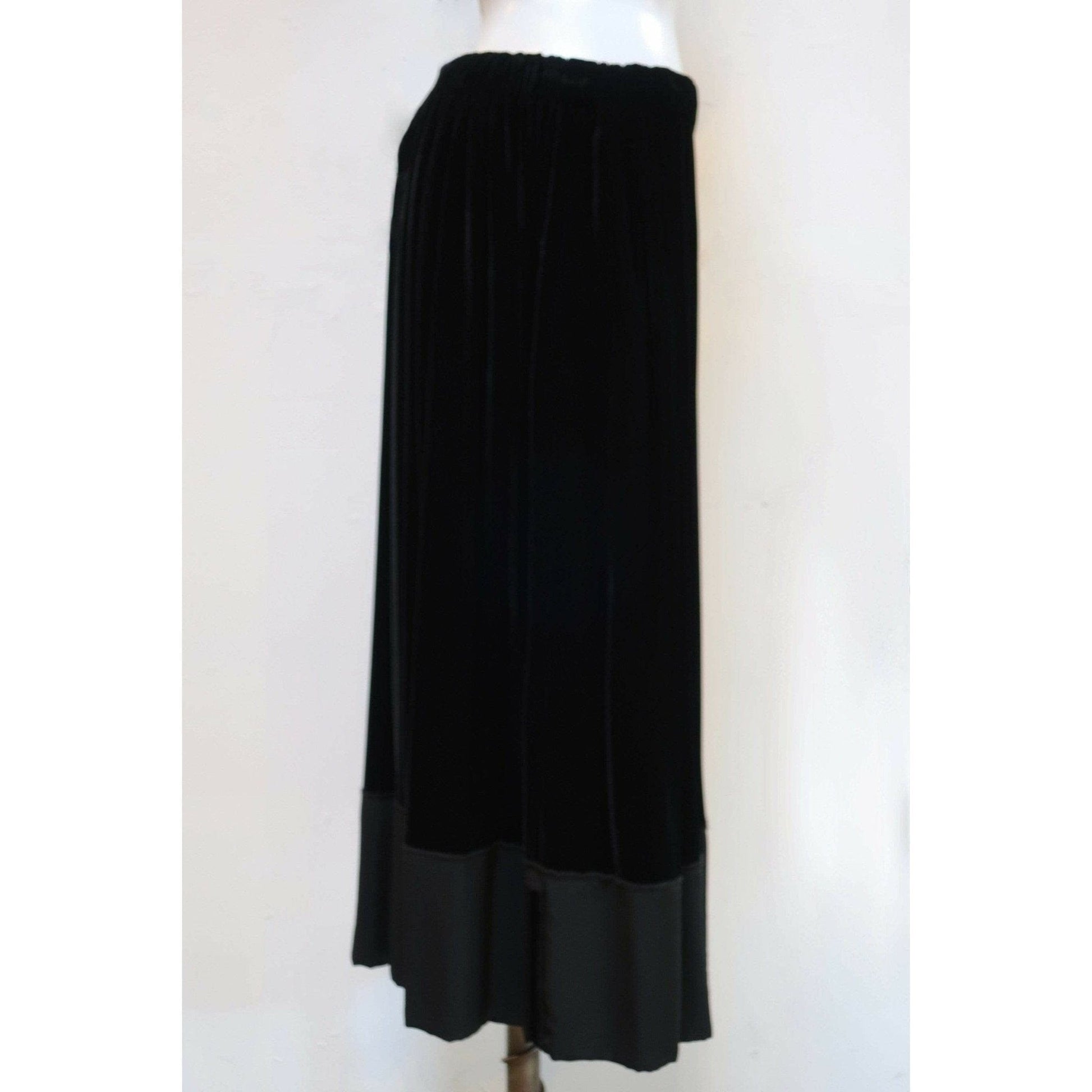 Skirts Comme Des Garçons Black Velvet Drawstring Skirt Light Gray