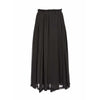 Skirts CDG Pleated Maxi Skirt - Charcoal Crepe Silk Dark Slate Gray