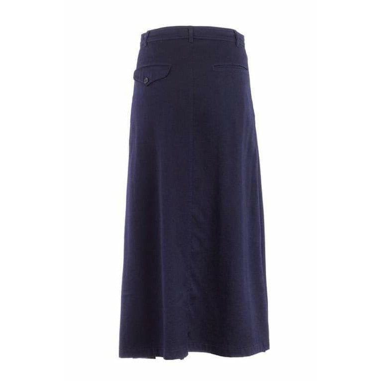 Skirts Comme Des Garçons Navy Asymmetric Maxi Skirt Dark Slate Gray