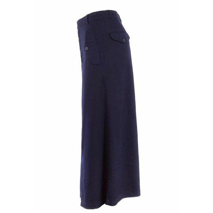 Skirts Comme Des Garçons Navy Asymmetric Maxi Skirt Dark Slate Gray