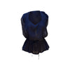 Top Comme des Garçons Silk Halter Top - Navy Sheer Crinkled Black