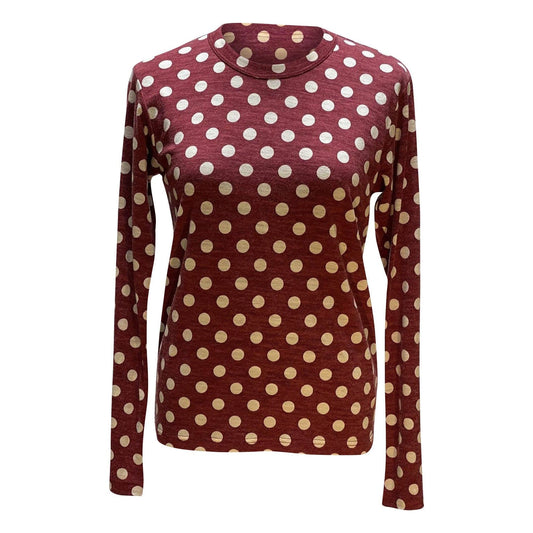 Women Tops Comme des Garçons Long sleeved top Dark Red