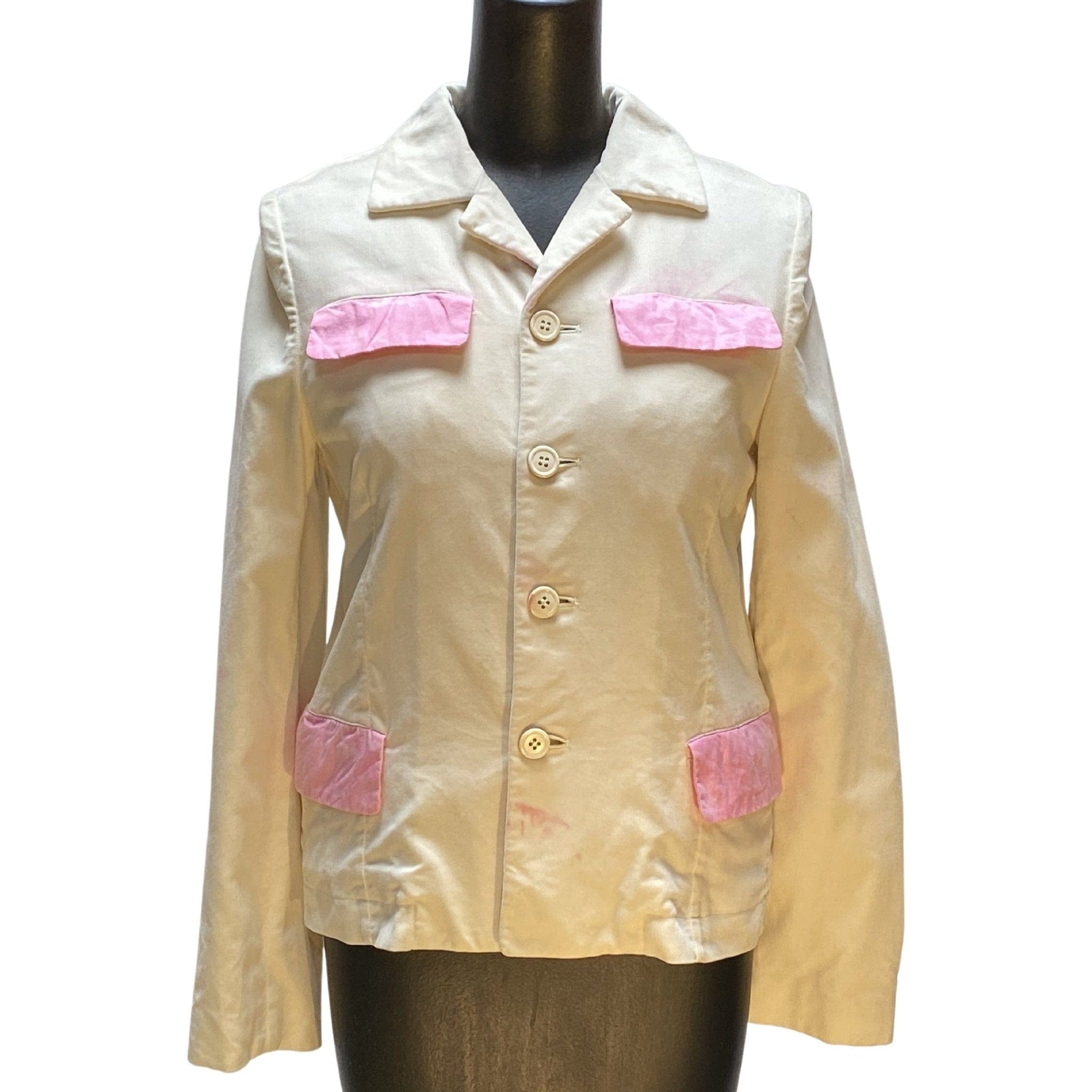 Womens Jackets + Coats Comme des Garçons Jacket - Decolorized Velvet Boxy Rosy Brown