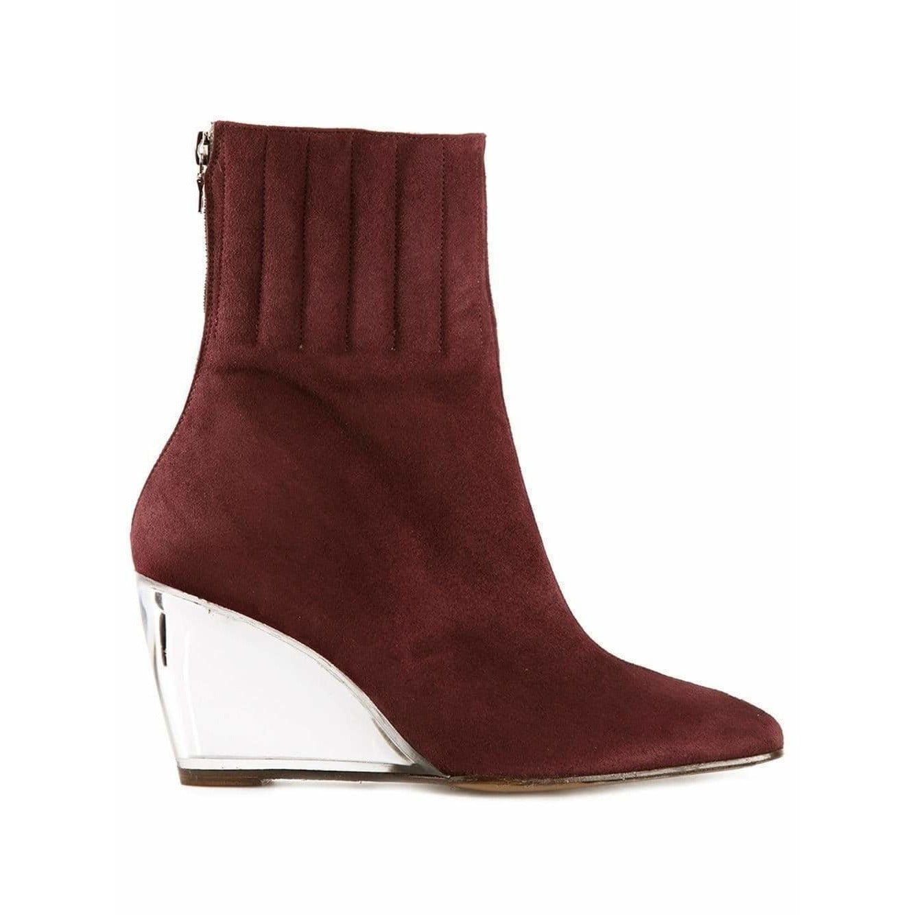 Courreges Wedge Ankle Boots Saddle Brown