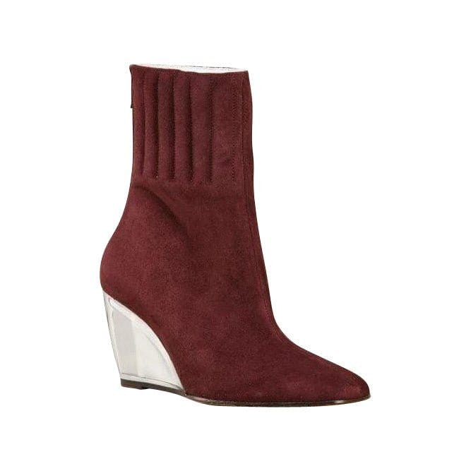 Courreges Wedge Ankle Boots Saddle Brown