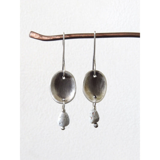 Earrings Throwing Discus Earring White Smoke