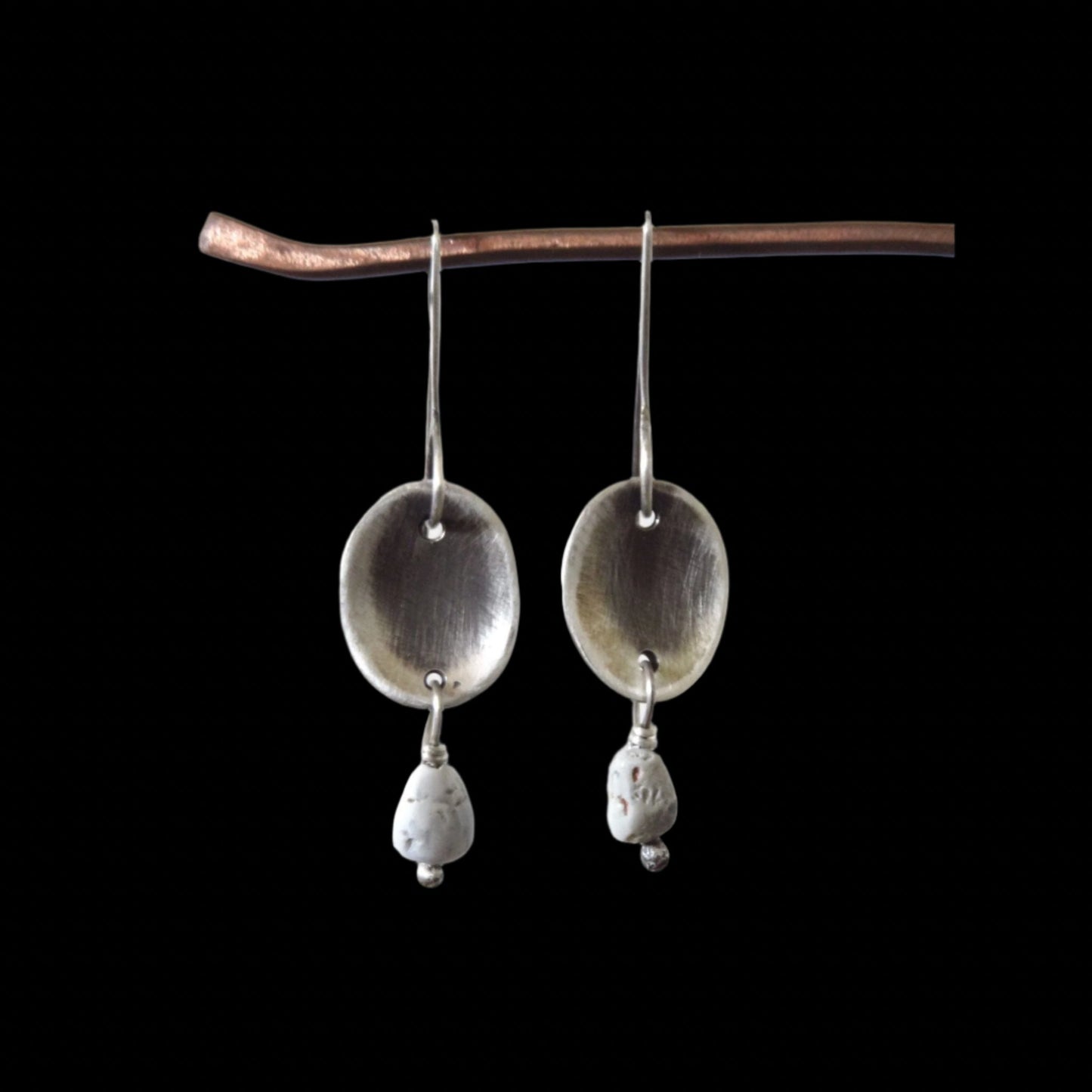 Earrings Throwing Discus Earring White Smoke