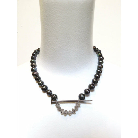 Necklace Dividing Line Necklace Light Gray