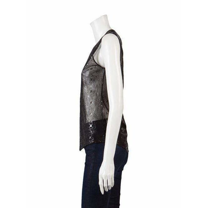 Womens Tops HELMUT LANG Floral Tank Dark Slate Gray