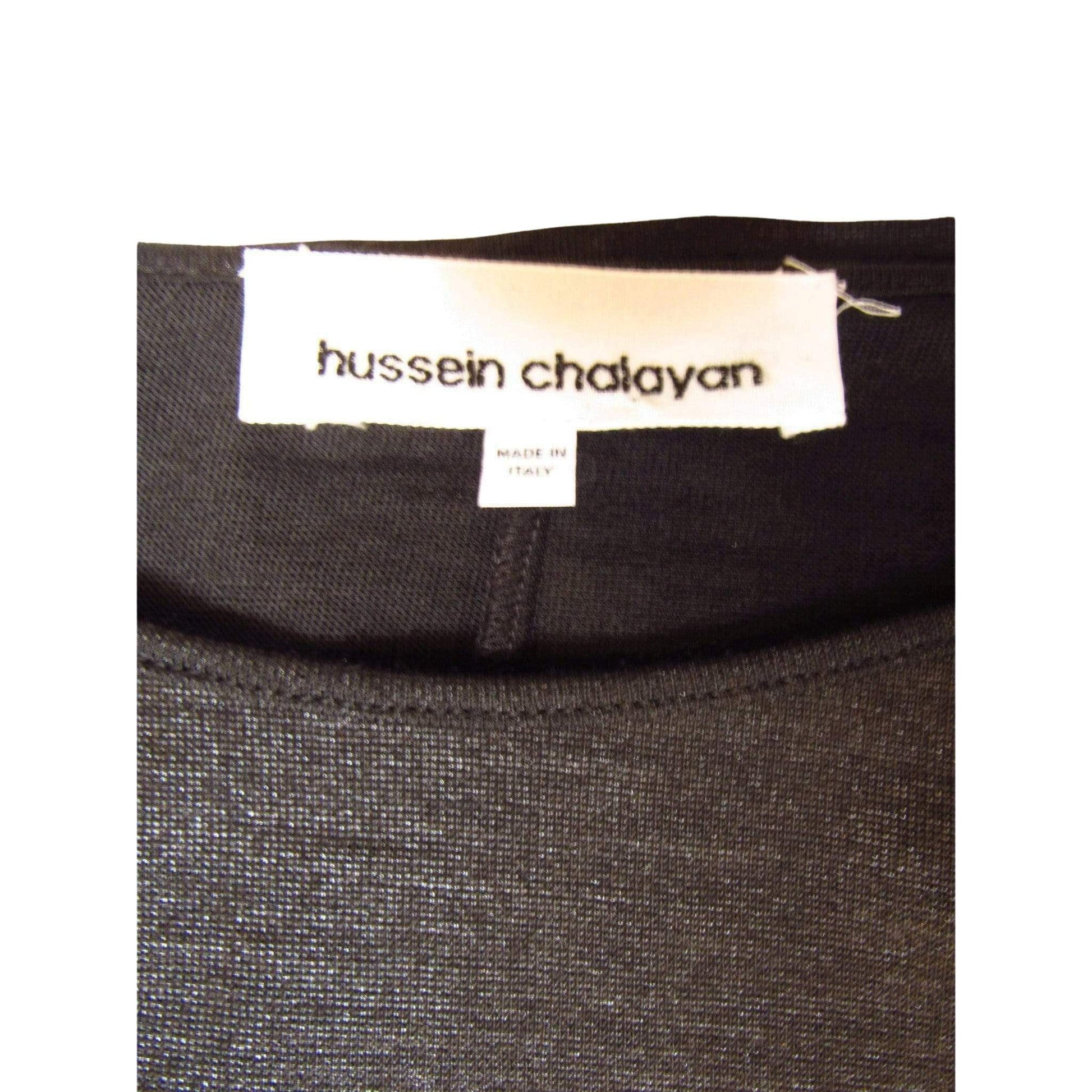 Hussein Chalayan Dresses 40 / Metallic / Polyester Hussein Chalayan Black and Silver Dress