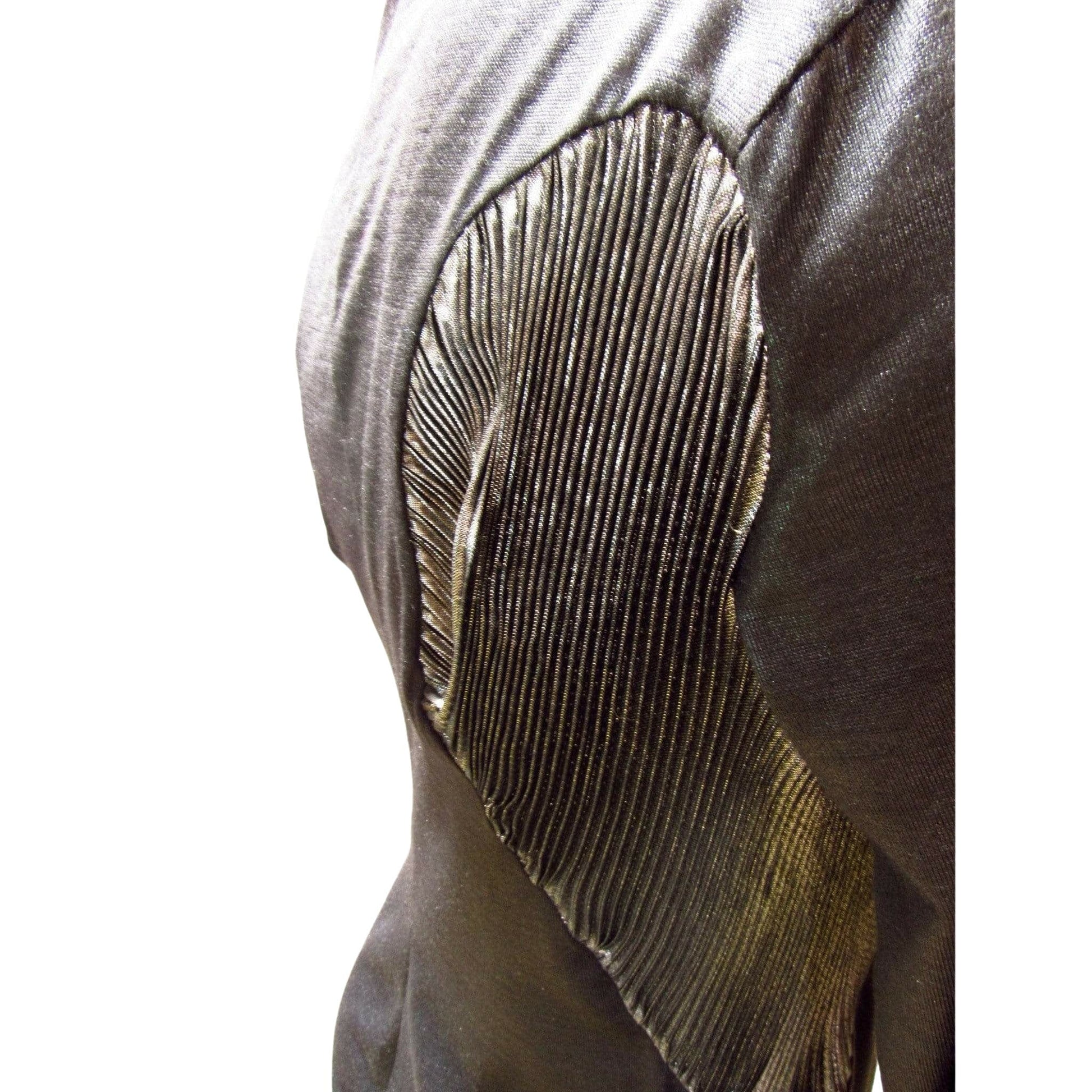 Hussein Chalayan Dresses 40 / Metallic / Polyester Hussein Chalayan Black and Silver Dress