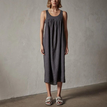 James Perse Dress James Perse Gathered Linen Dress