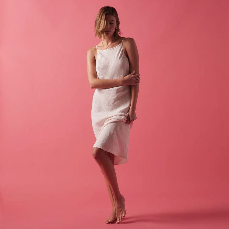 James Perse Linen Cami Dress - Bias Cut Garment Dyed 1 / Zephyr Pigment / Linen James Perse Linen Cami Dress - Bias Cut Garment Dyed 1 / Zephyr Pigment / Linen