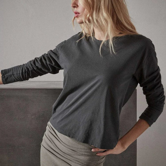 Shirts & Tops James Perse Boxy Long Sleeve Tee Dark Slate Gray