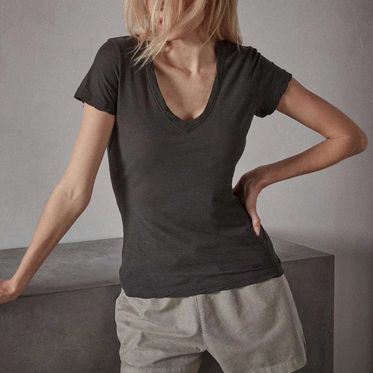 Shirts & Tops James Perse Casual V-Neck Tee Dim Gray