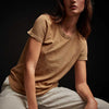 Shirts & Tops James Perse Sheer Slub Crew Neck Tee - Fitted Cotton Top Rosy Brown