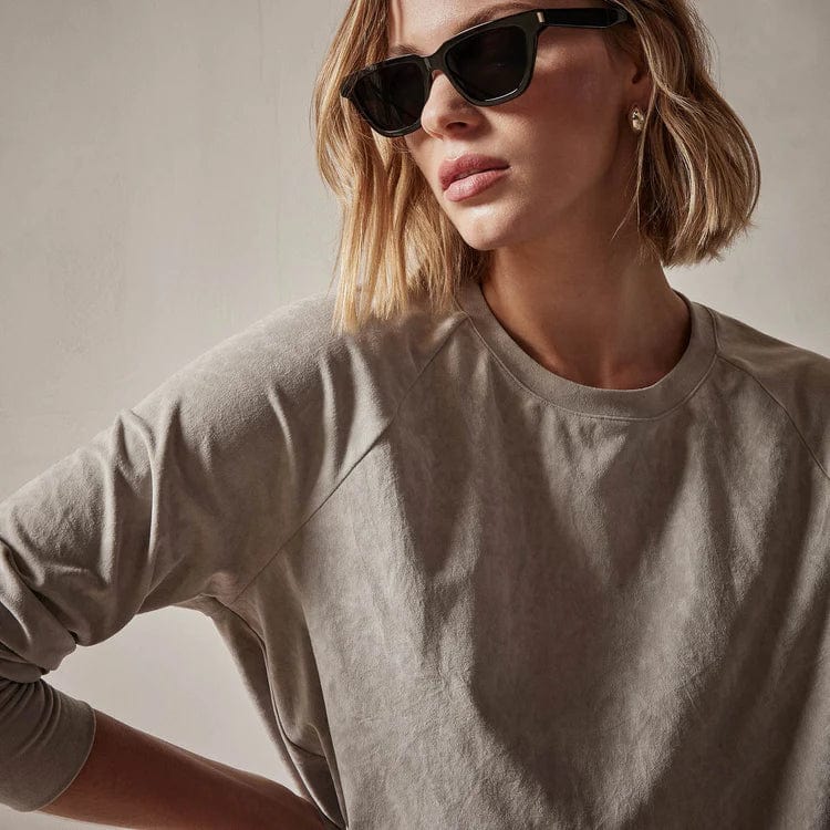 Shirts & TopsseotitleJames Perse Stretch Velvet Sweatshirtvendor