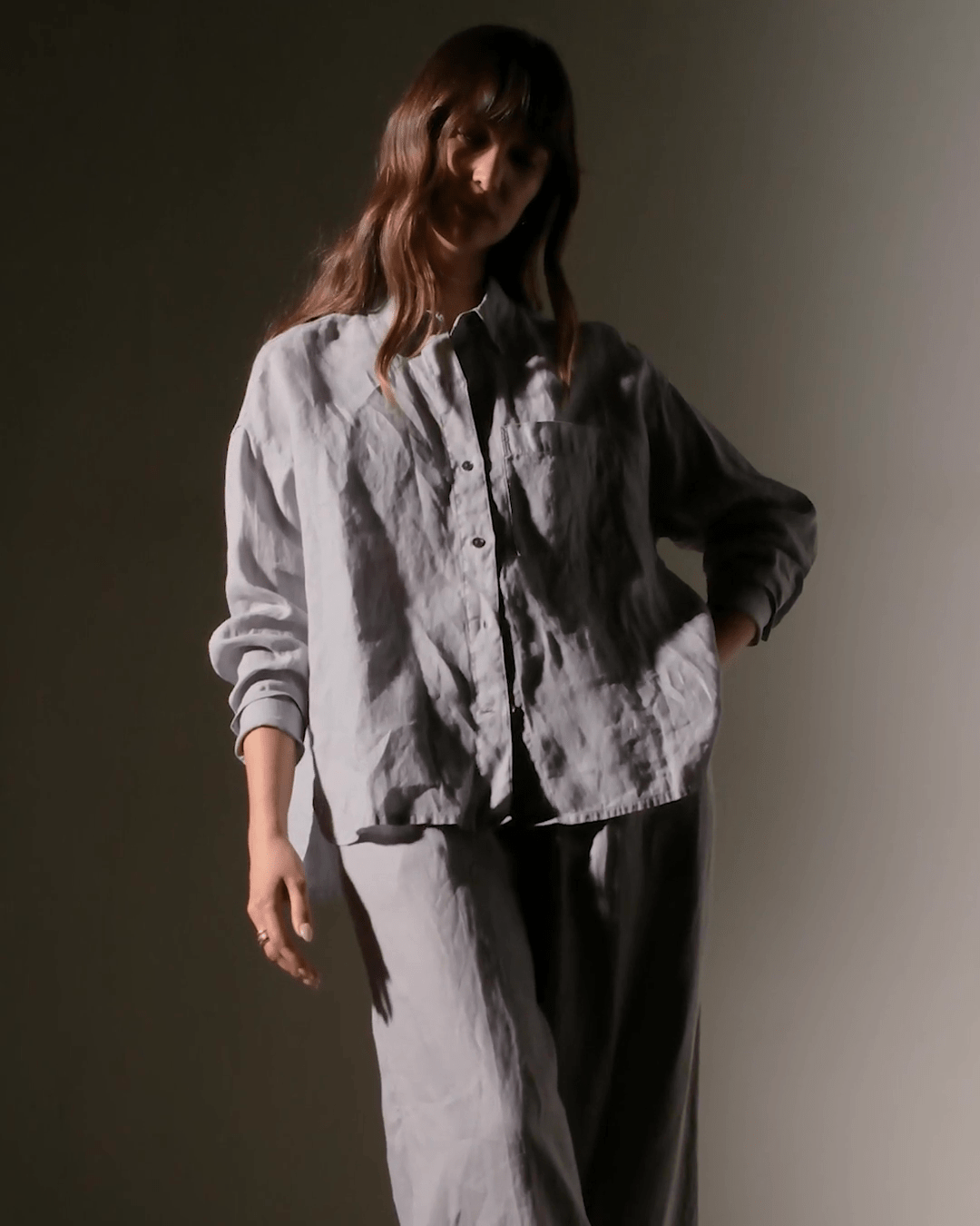 James Perse Oversized Shirt - 100% Linen Garment Dyed by James
