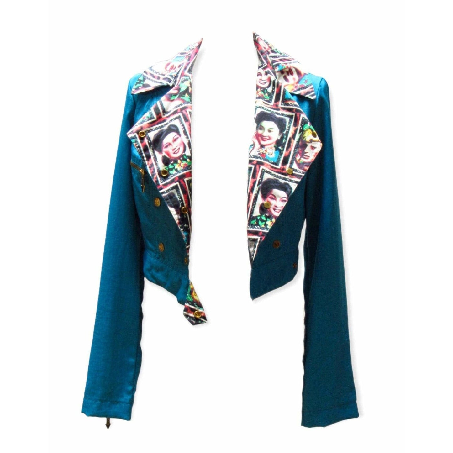 Jean Paul Gaultier Coats & Jackets Small / Turquoise Jean Paul Gaultier Cropped Jacket