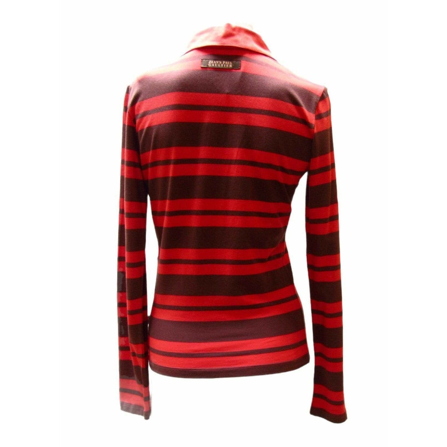 Shirts & Tops Jean Paul Gaultier Red Stripe Long Sleeve Polo Dark Red