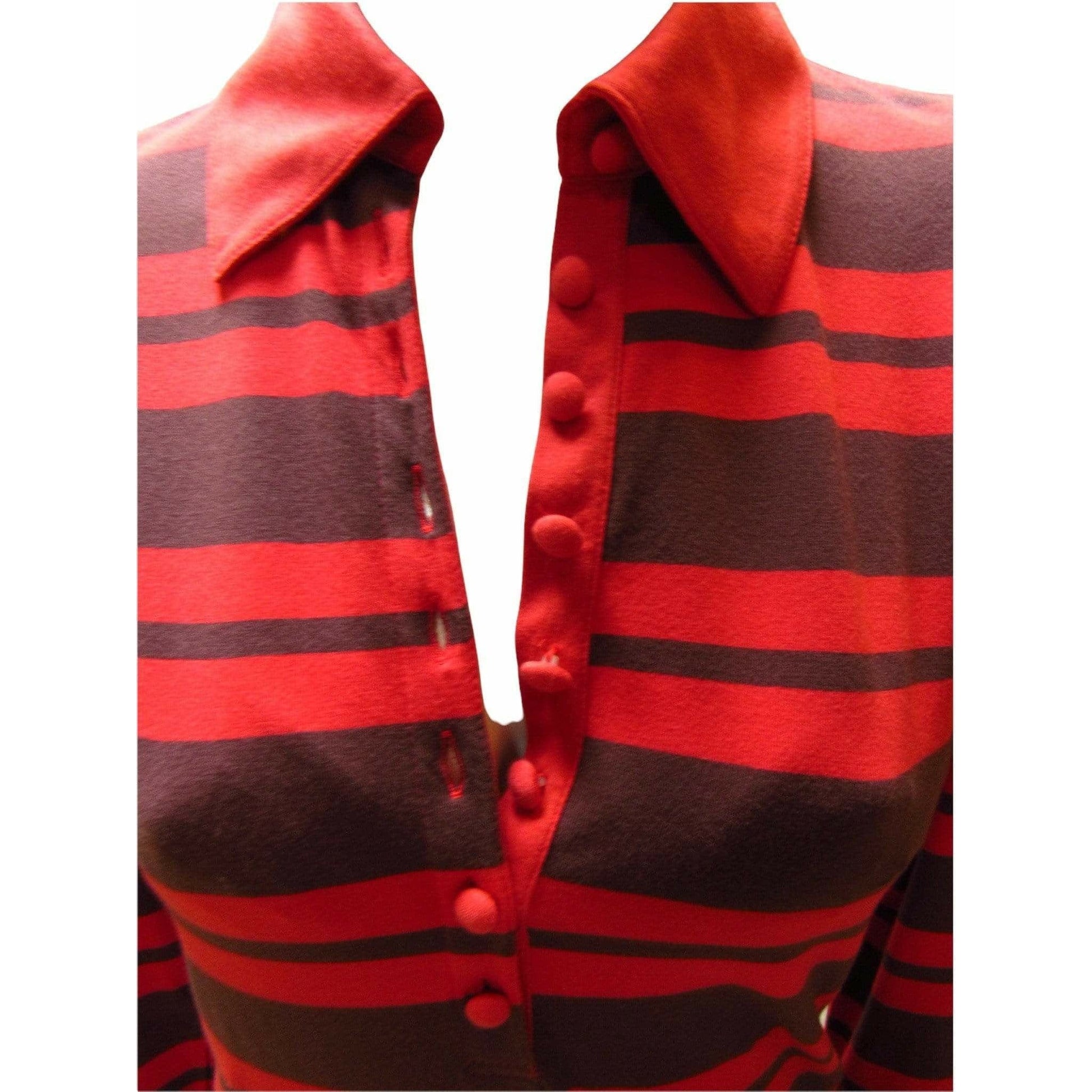 Shirts & Tops Jean Paul Gaultier Red Stripe Long Sleeve Polo Brown