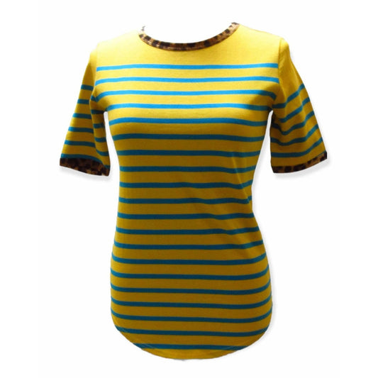 Shirts & Tops Jean Paul Gaultier Yellow Striped Tee Saddle Brown