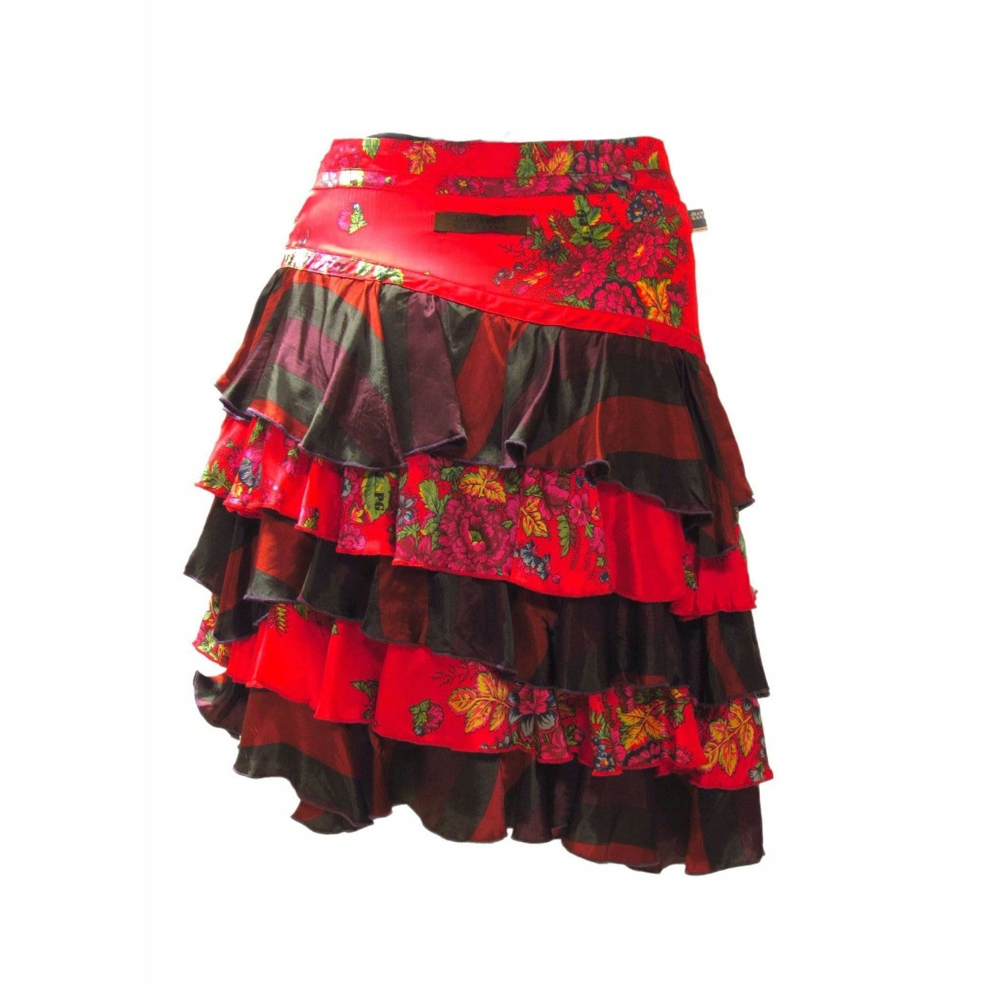 Skirts Jean Paul Gaultier Floral Tiered Skirt Dark Slate Gray