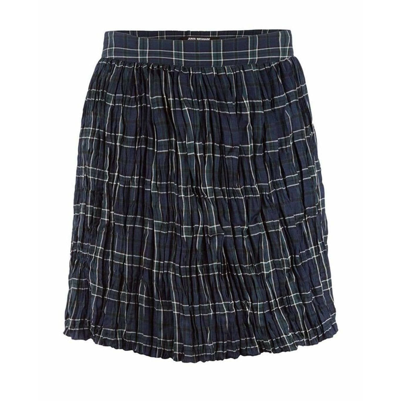 Junya Watanabe Comme des Garçons Plaid Crinkle Skirt - Anastasia Boutique