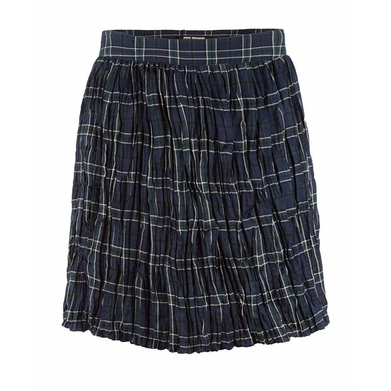 Junya Watanabe Skirts Medium / Blue plaid / Wool and polyester Junya Watanabe Comme des Garçons Plaid Crinkle Skirt