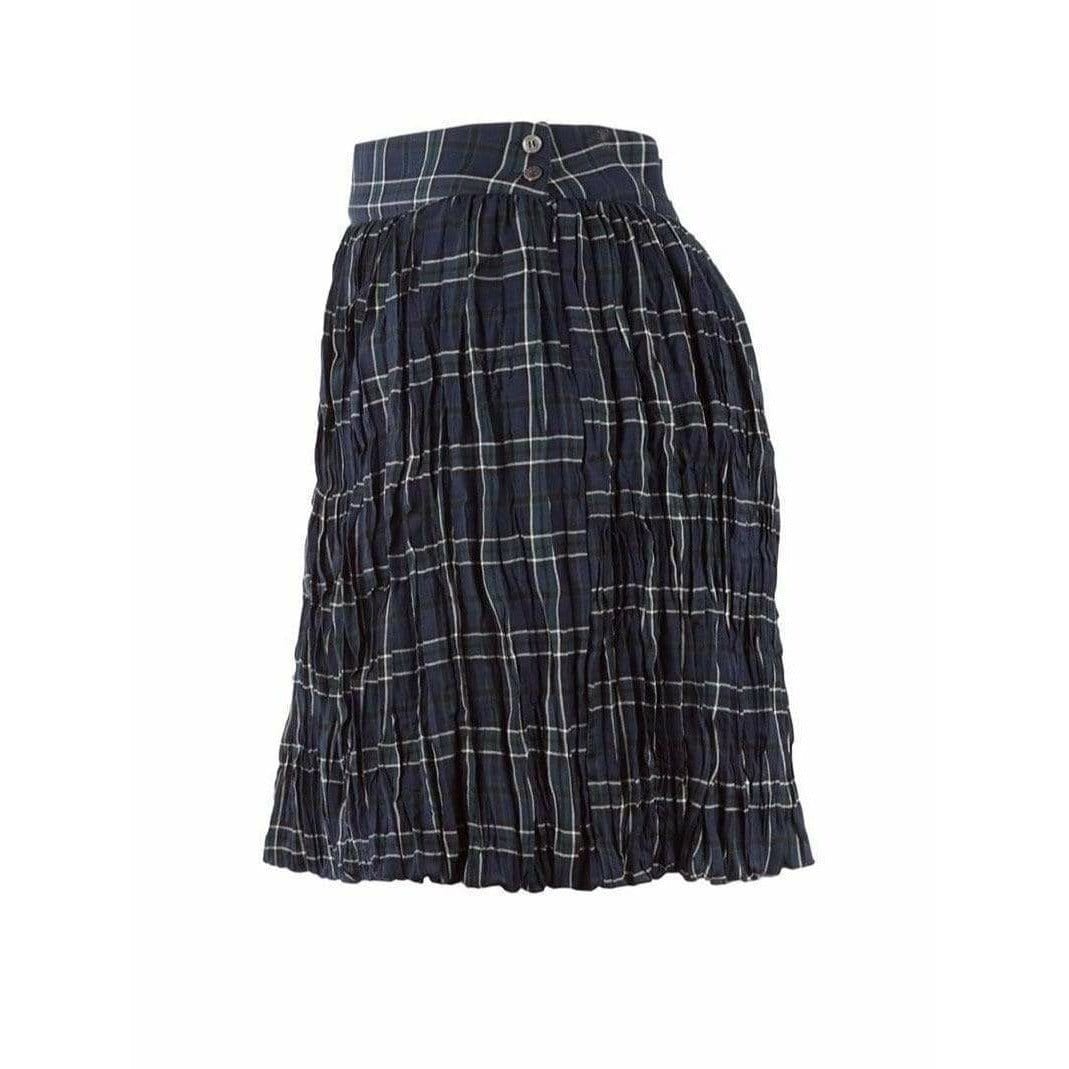 Junya Watanabe Skirts Medium / Blue plaid / Wool and polyester Junya Watanabe Comme des Garçons Plaid Crinkle Skirt