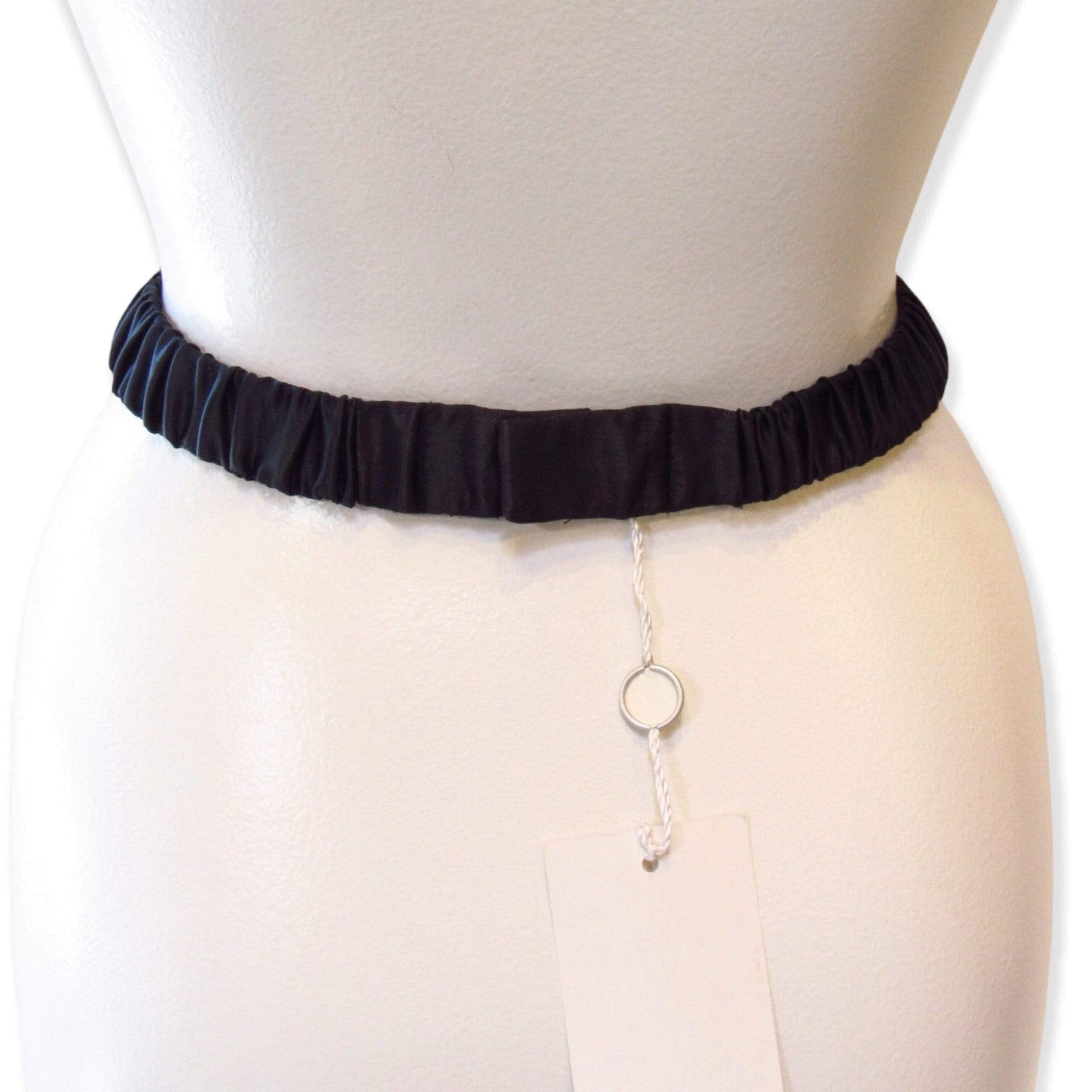 Belts Maison Martin Margiela Black Satin Cummerbund Light Gray