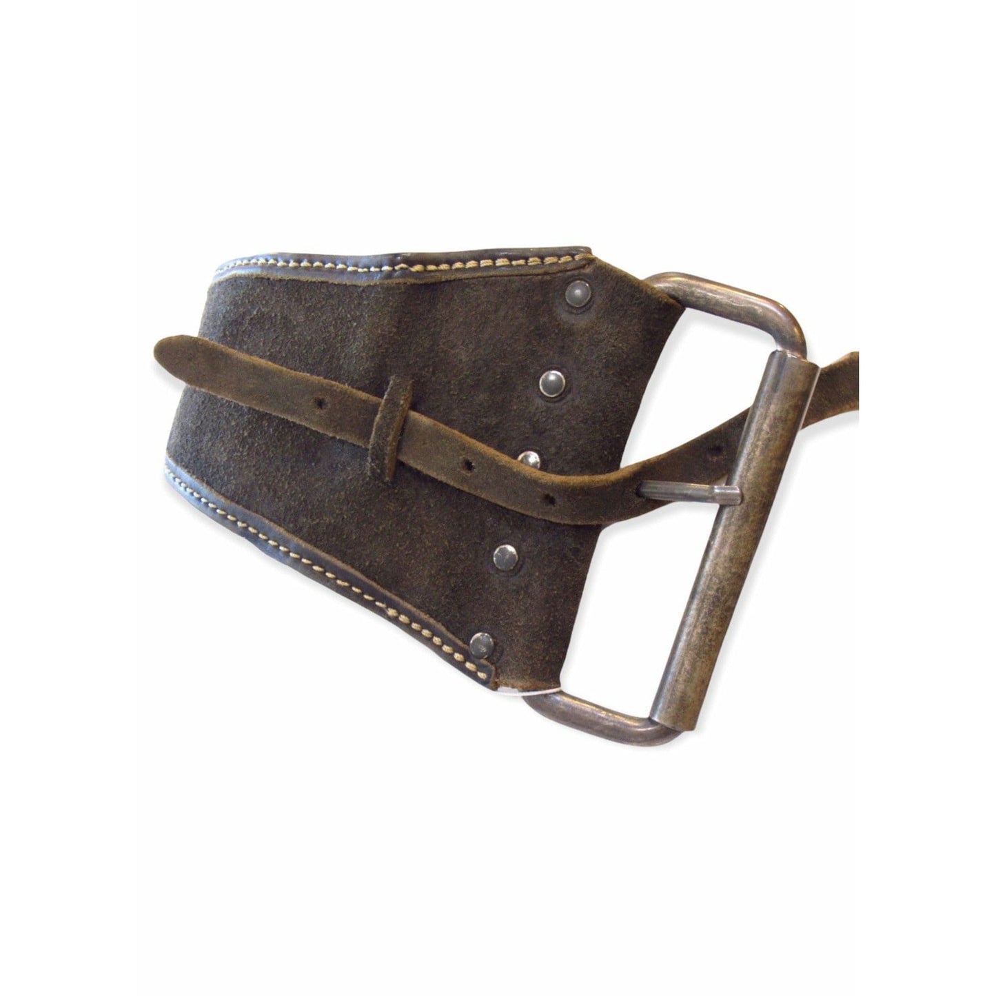 Belts Maison Martin Margiela Asymmetrical Saddle Leather Belt White Smoke