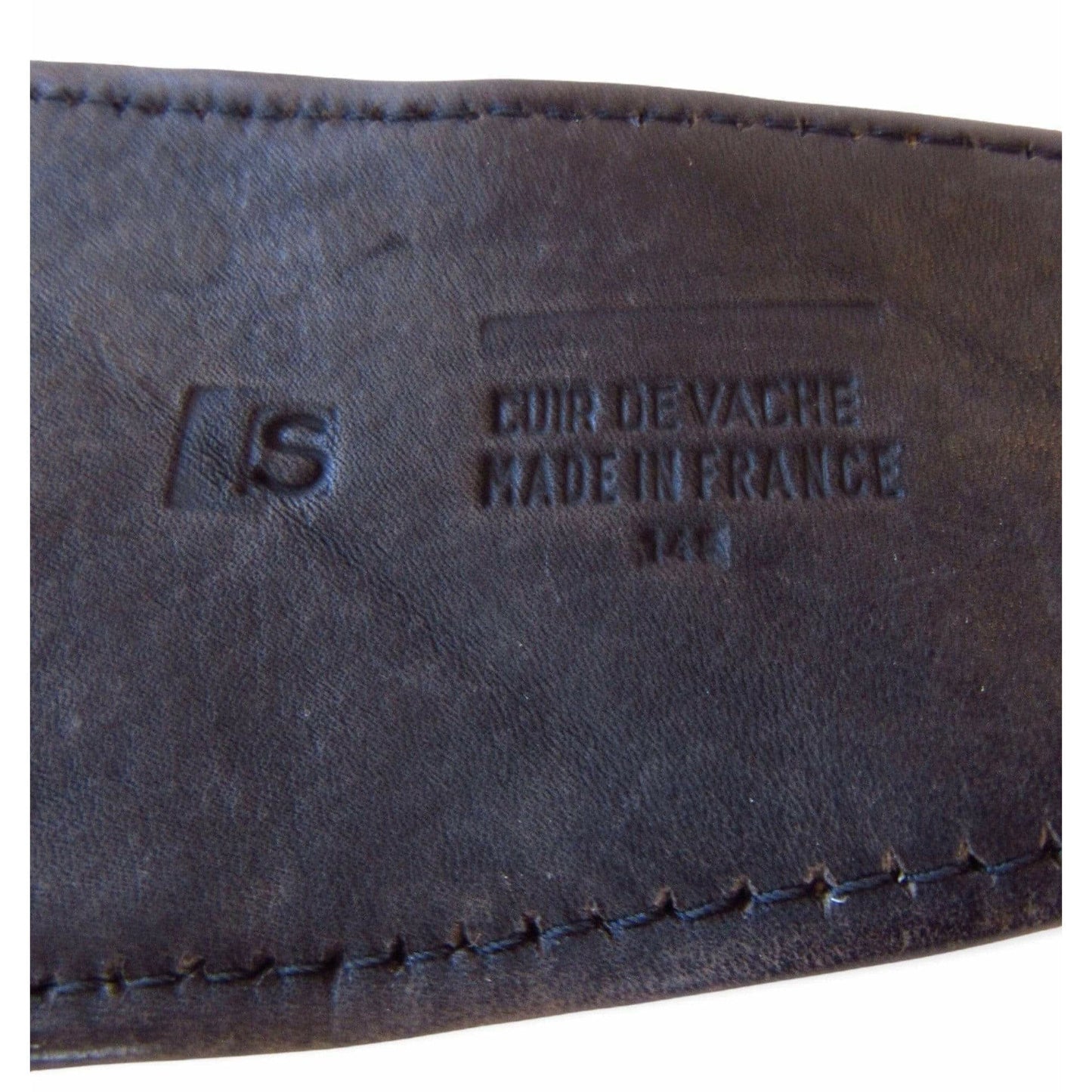 Belts Maison Martin Margiela Asymmetrical Saddle Leather Belt Dark Slate Gray