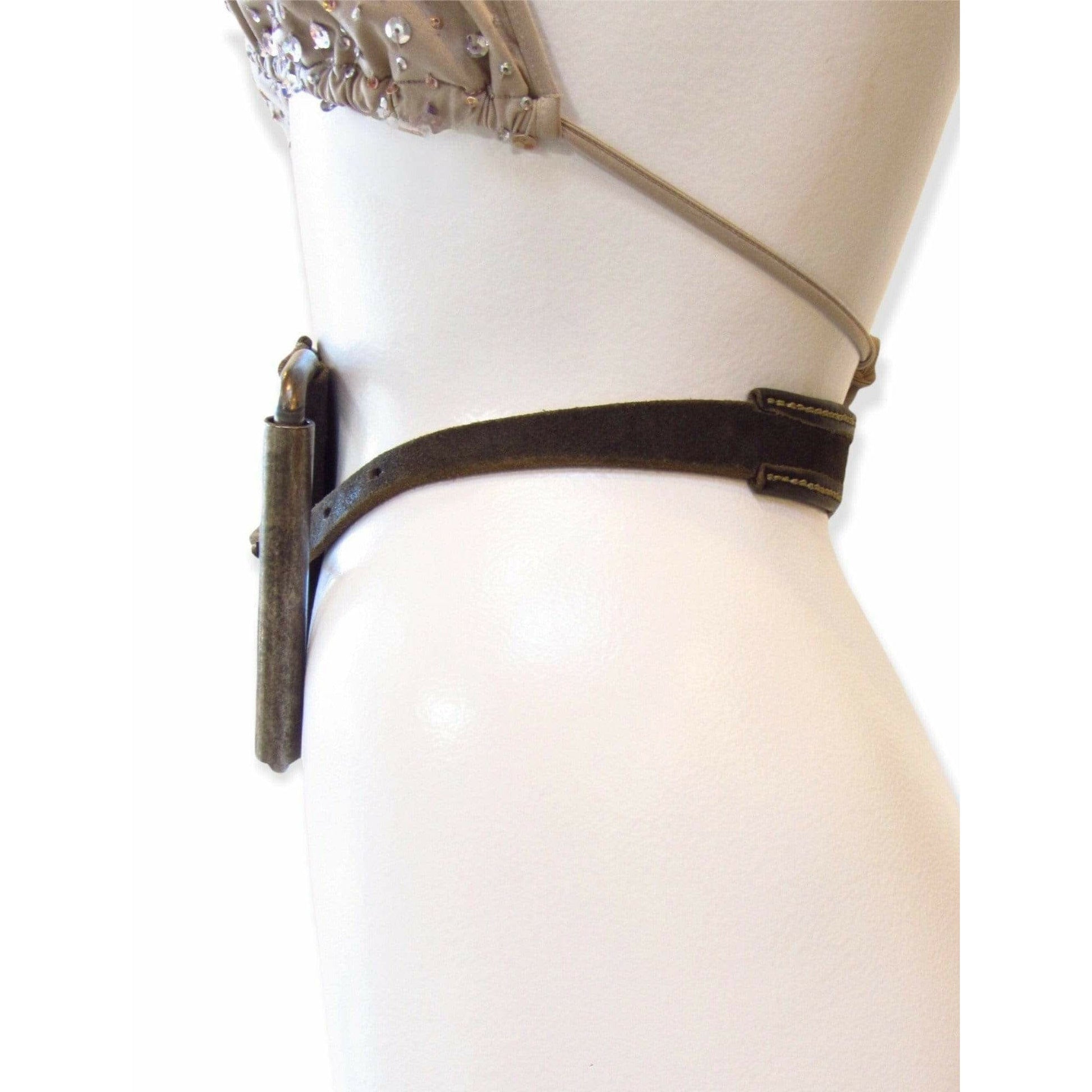 Belts Maison Martin Margiela Asymmetrical Saddle Leather Belt White Smoke