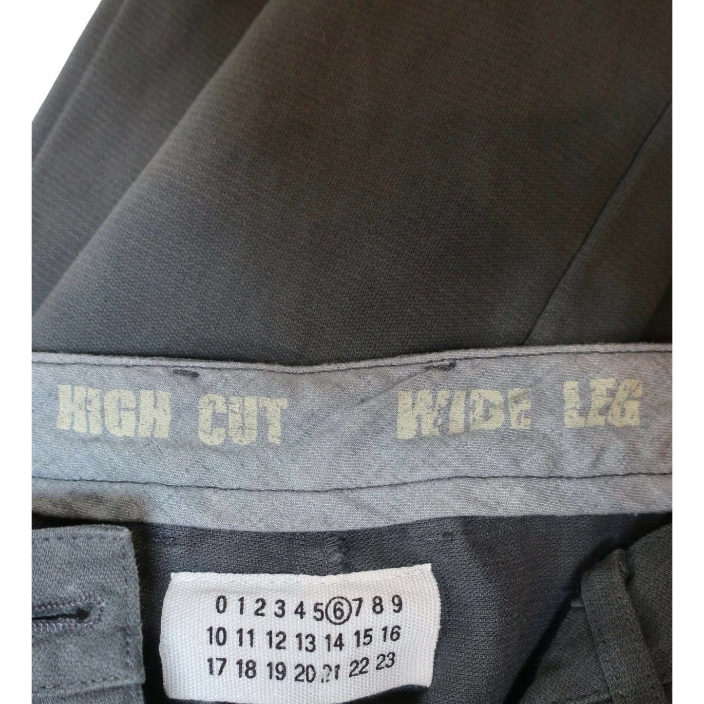 Pants Maison Martin Margiela High Cut Wide Leg Pant Dark Slate Gray