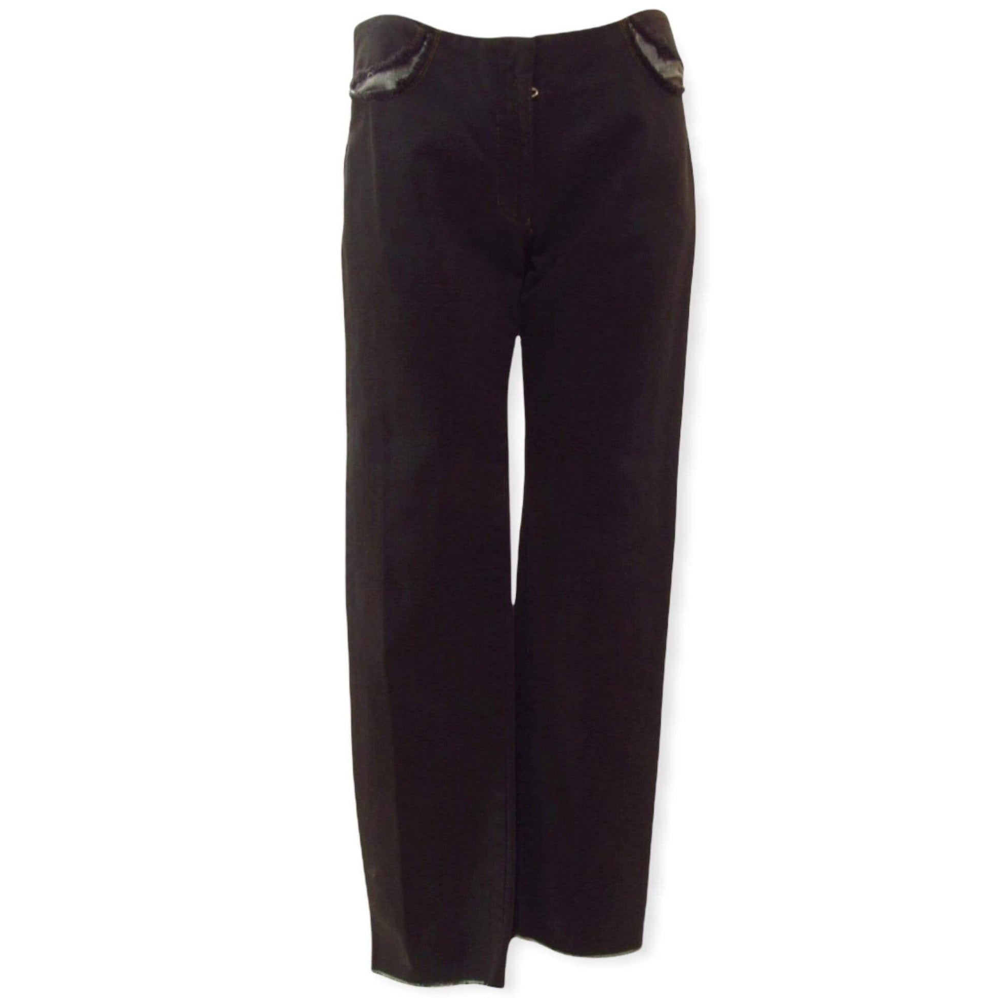 Pants Maison Martin Margiela Narrow Leg Black Denim Cut Out Pant Black