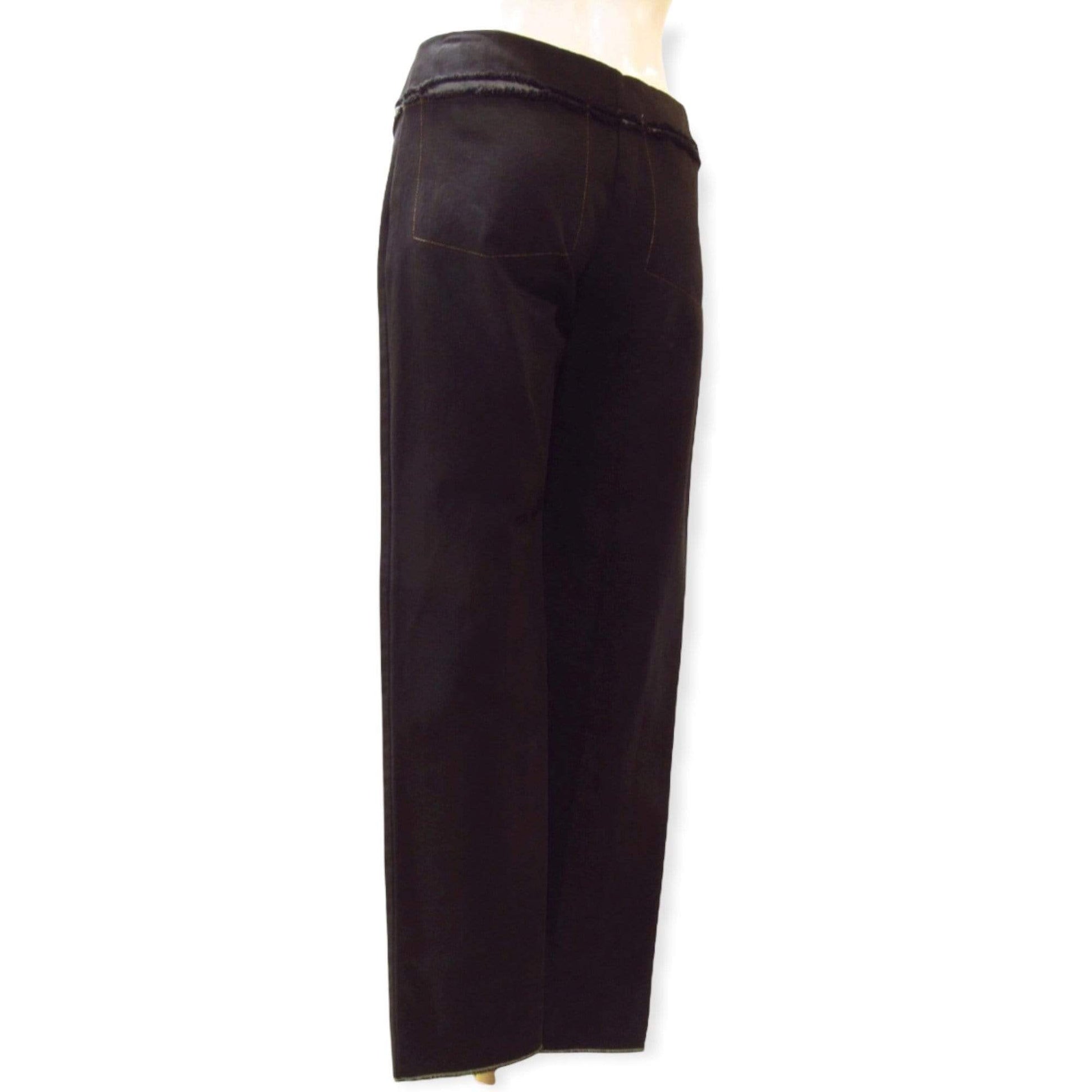 Pants Maison Martin Margiela Narrow Leg Black Denim Cut Out Pant Black