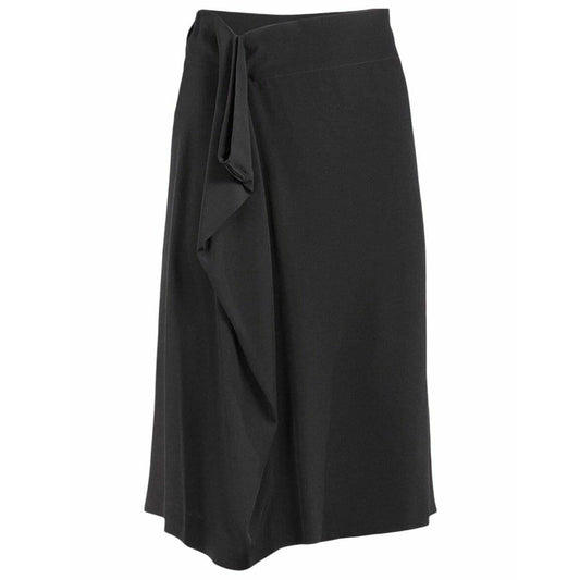 Skirts Maison Martin Margiela Black Draped Waist Mid Length Skirt Dark Slate Gray