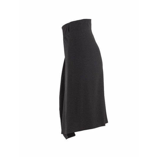Skirts Maison Martin Margiela Midi Skirt - Polyester Elastic Waist Black Dark Slate Gray