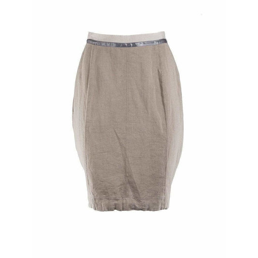 Skirts Maison Martin Margiela Iconic Reworked Skirt - Linen Midi Metallic Rosy Brown