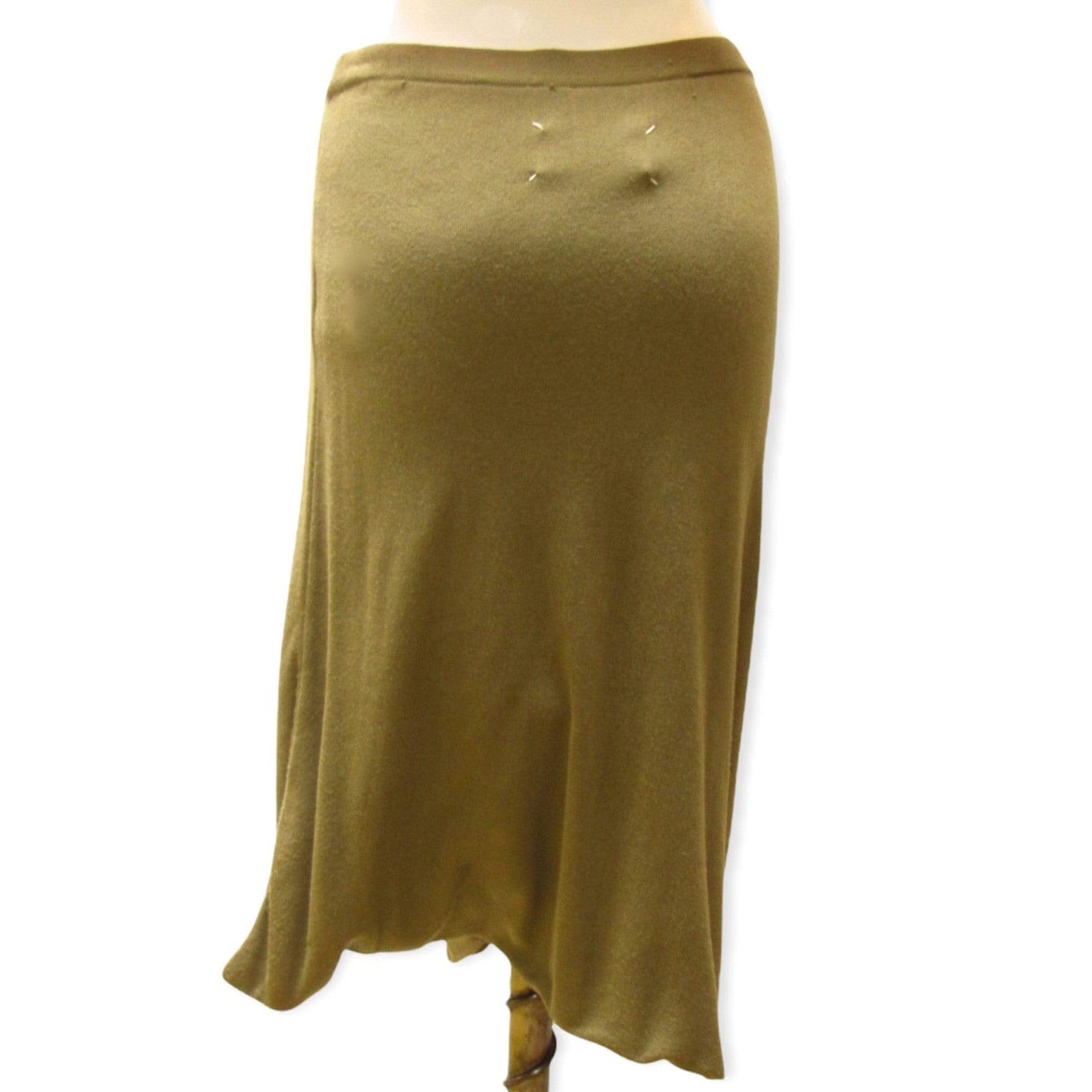 Maison Martin Margiela Skirts Small / Olive / modal Maison Martin Margiela Olive Wrap Front Skirt