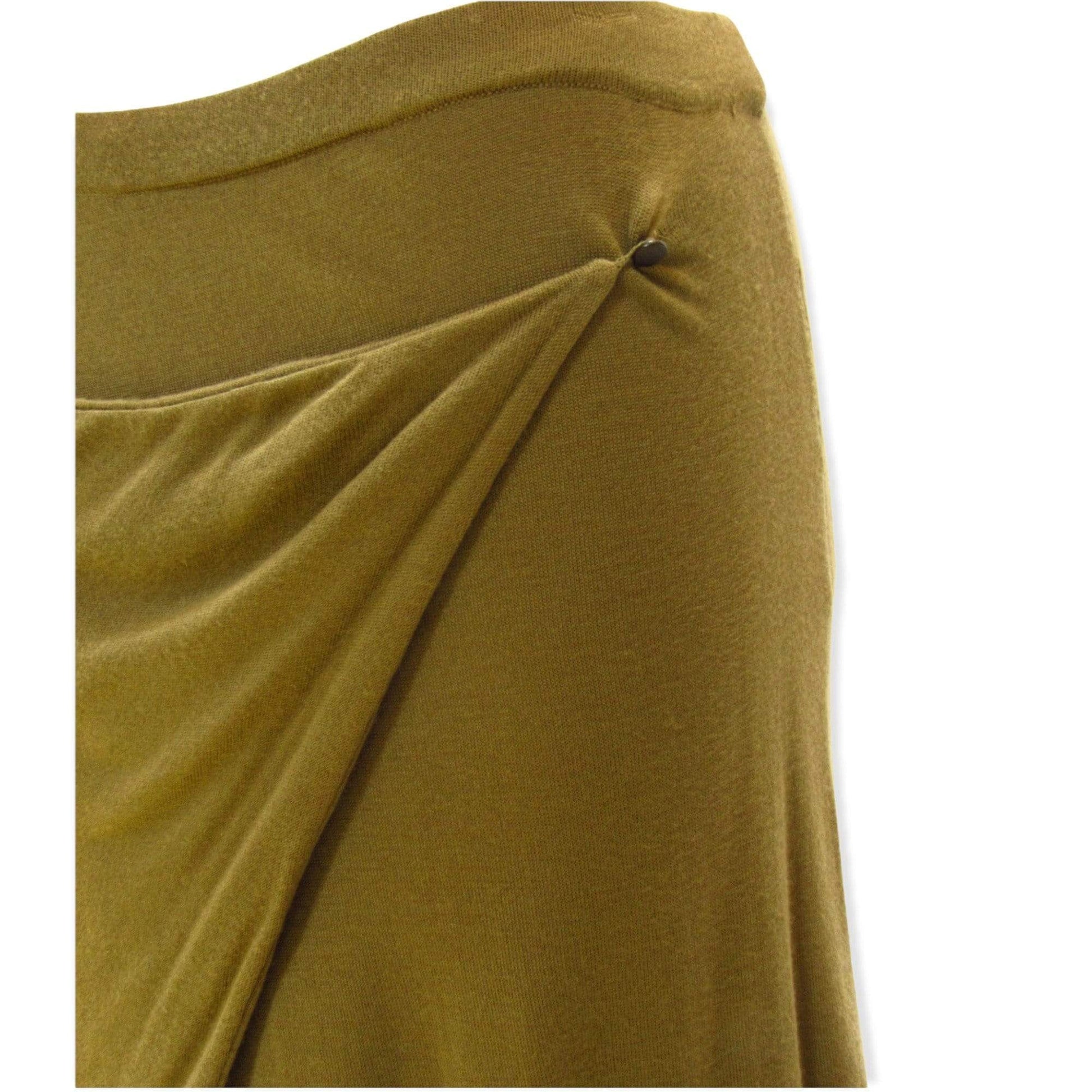 Maison Martin Margiela Skirts Small / Olive / modal Maison Martin Margiela Olive Wrap Front Skirt