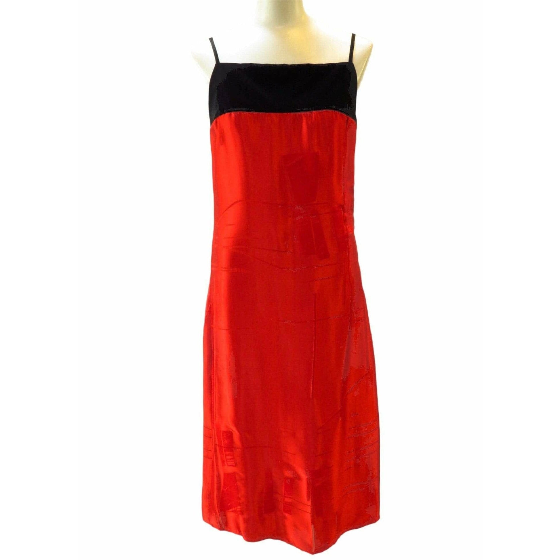 Martine Sitbon Dresses Martine Sitbon Red Silk and Velvet Dress