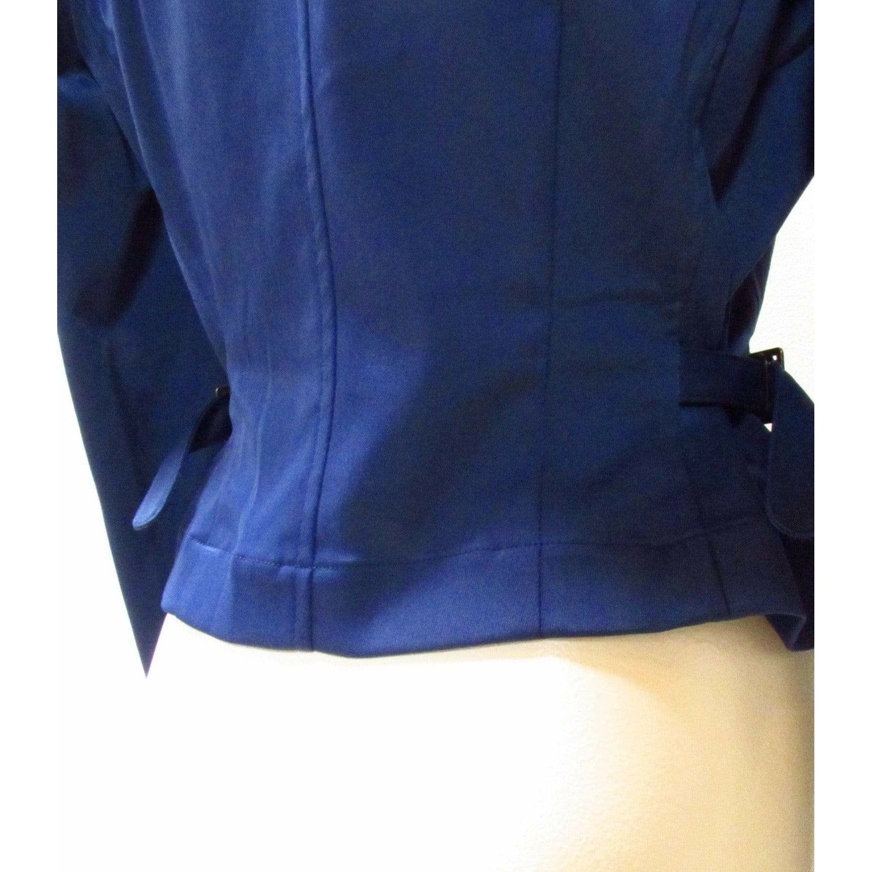 Matsuda Cobalt Blue Fitted Moto Jacket Dark Slate Gray