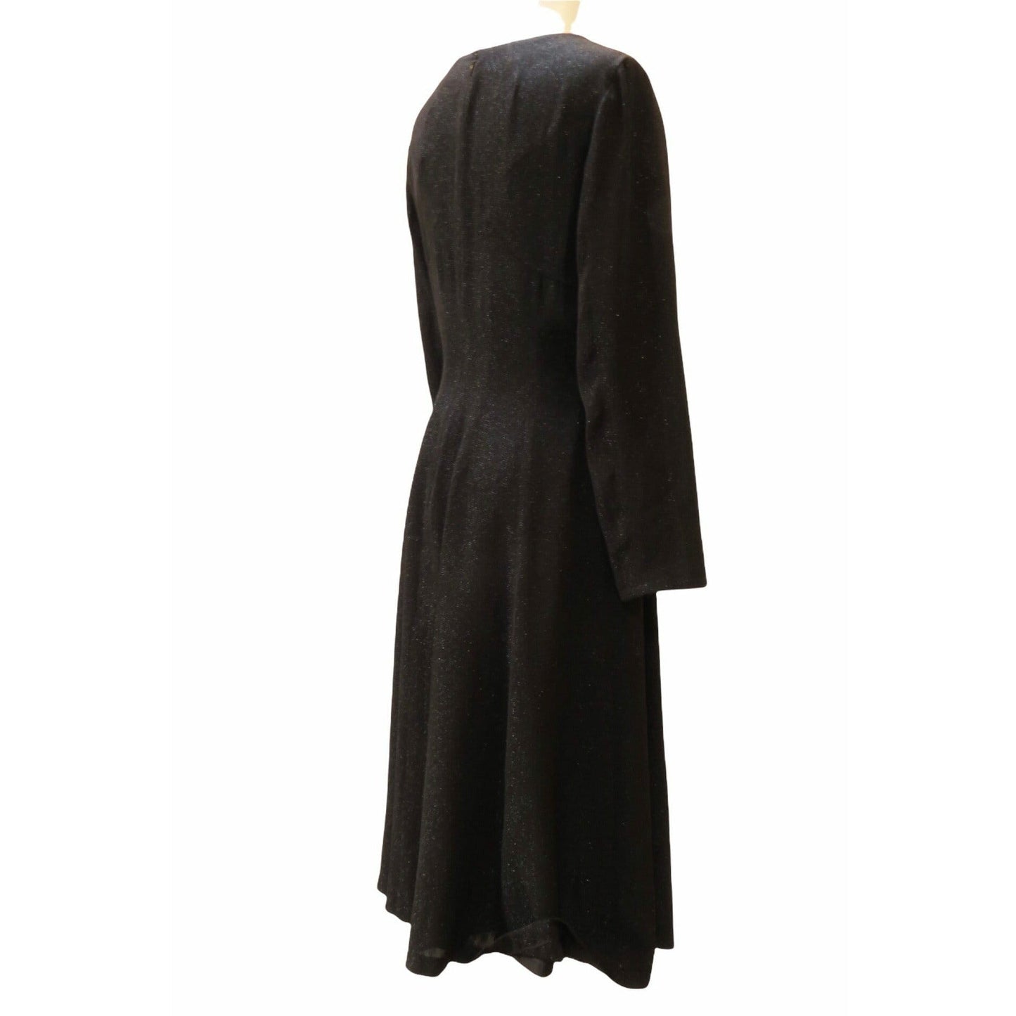 Matsuda Dresses JP3 / Black / Acetate and Rayon Matsuda Nicole Shimmering Black Dress