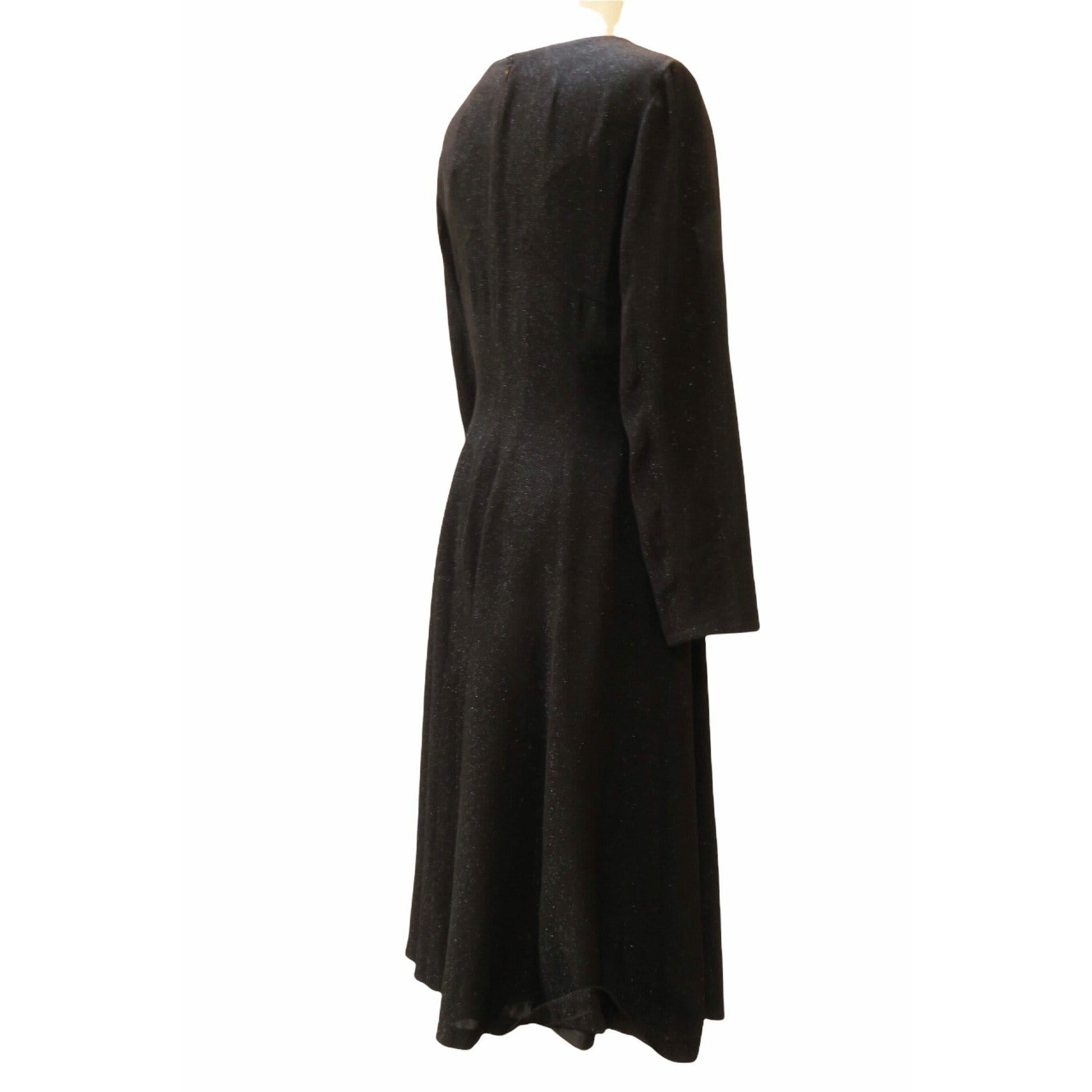 Matsuda Dresses JP3 / Black / Acetate and Rayon Matsuda Nicole Shimmering Black Dress