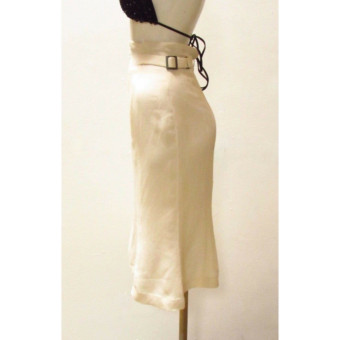 Knee-Length Skirts Matsuda High Waisted Skirt Antique White