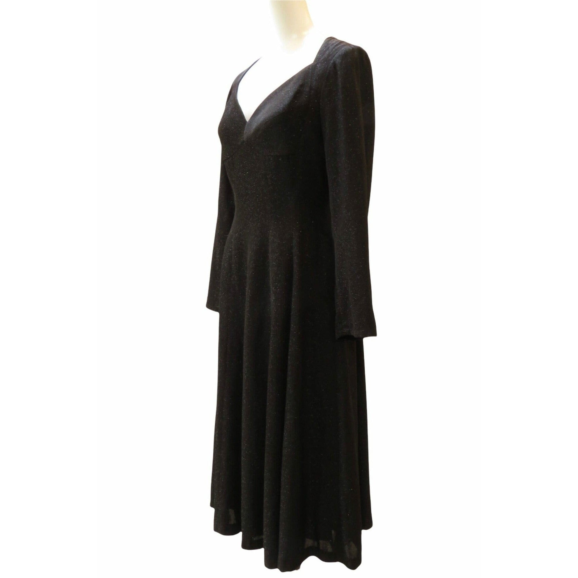 Matsuda Nicole Shimmering Black Dress - Anastasia Boutique